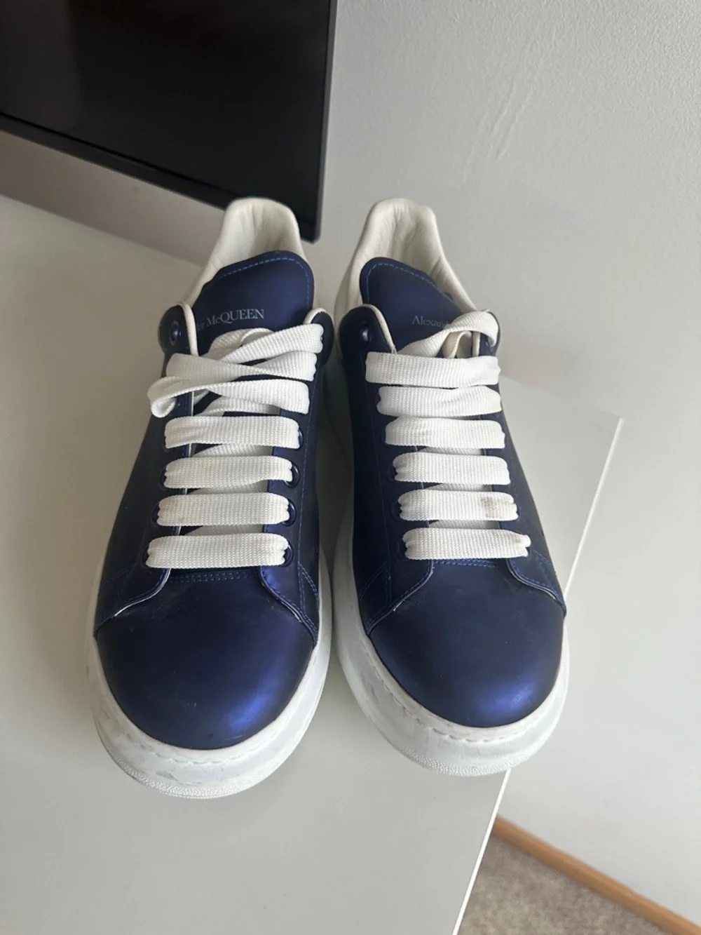 Alexander McQueen Oversized Sneakers in “Electric Blue”